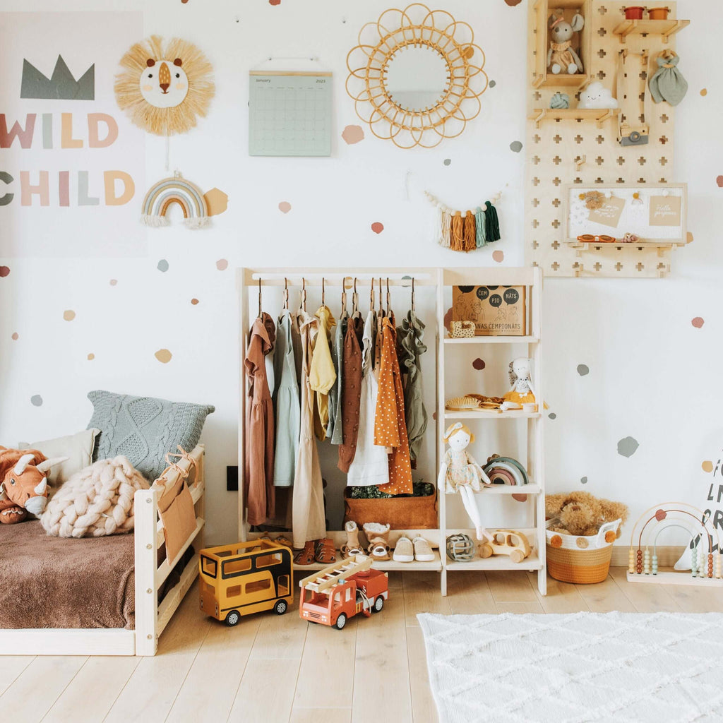 Wooden Toddler Clothing Rack – Montessori Style Organizer by Montessori House Bed at www.brixbailey.com