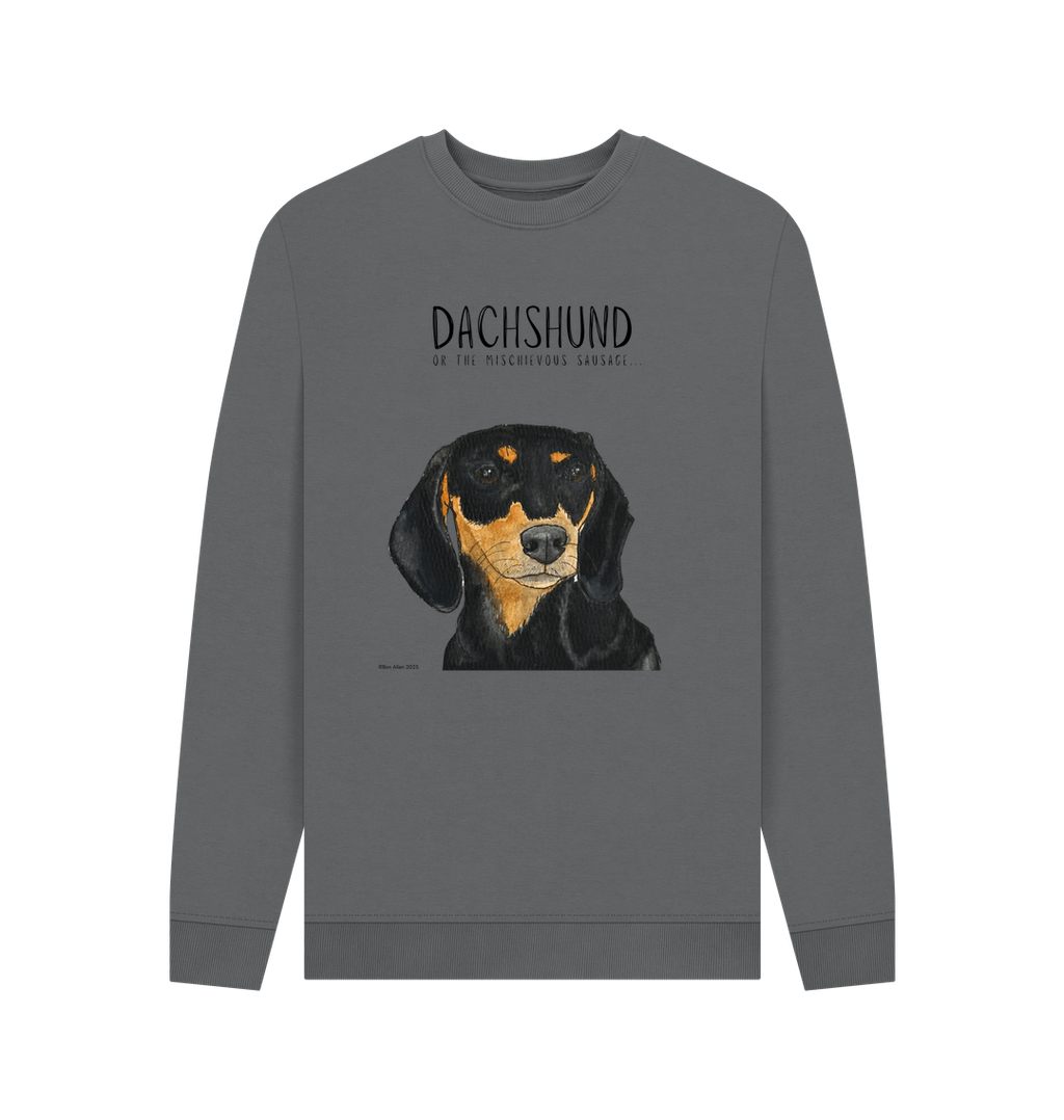 Mischievous Black and Tan Hot Dog Sweatshirt