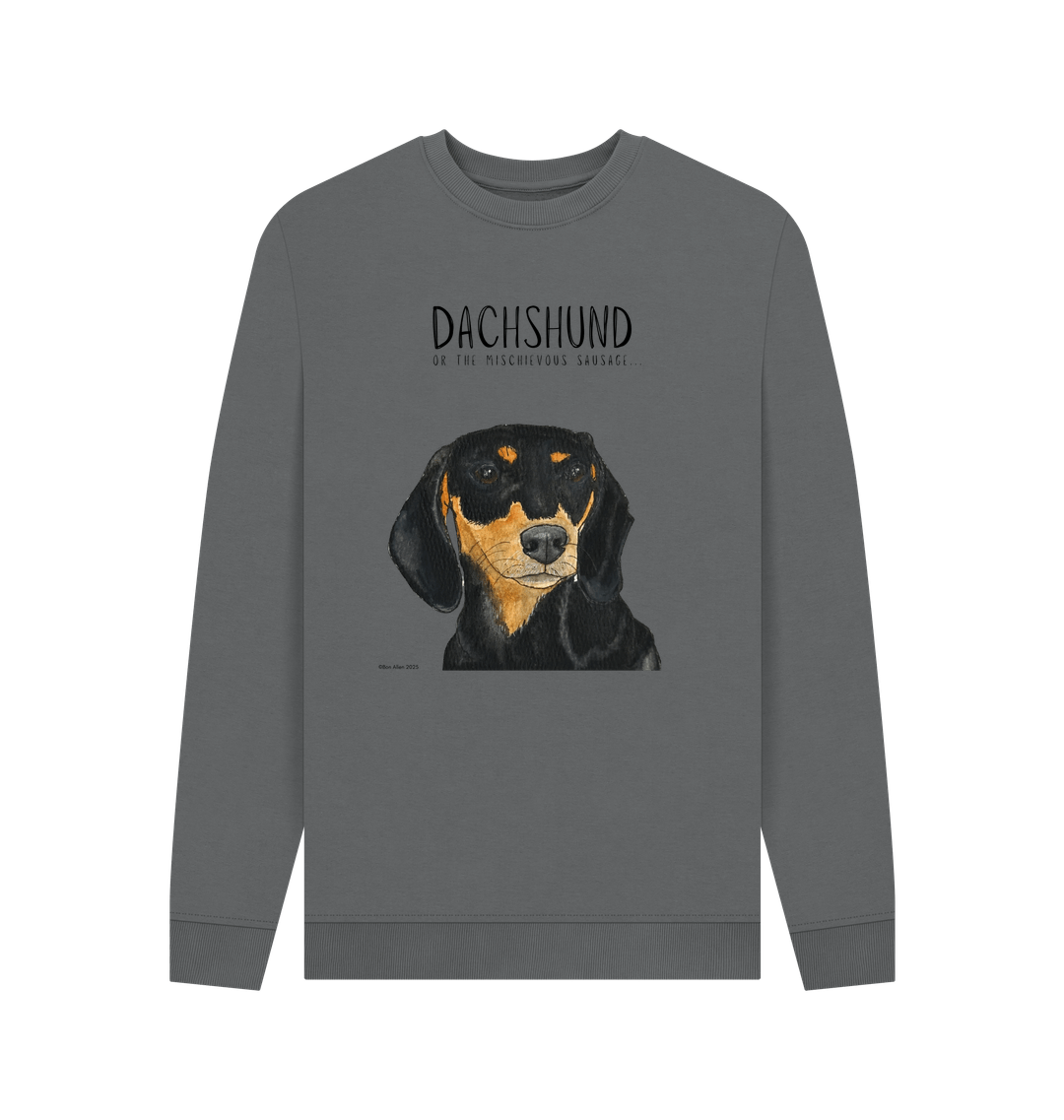 Mischievous Black and Tan Hot Dog Sweatshirt