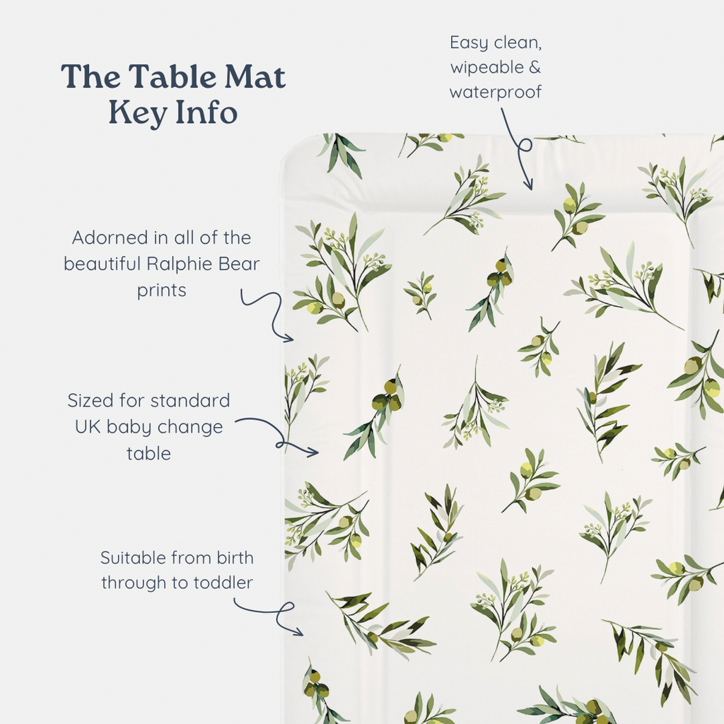 Gingham Sage Table Changing Mat