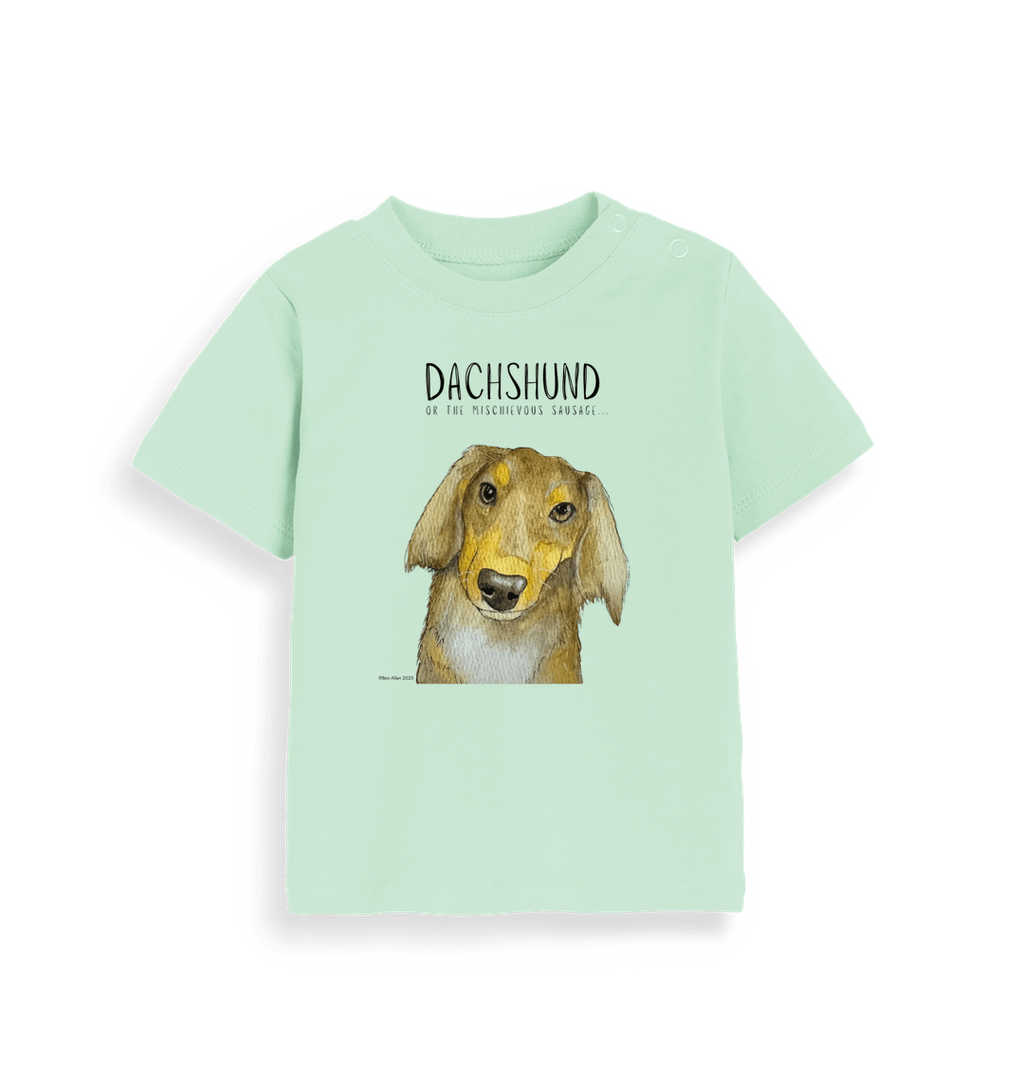Long Haired Dachshund Baby Tee