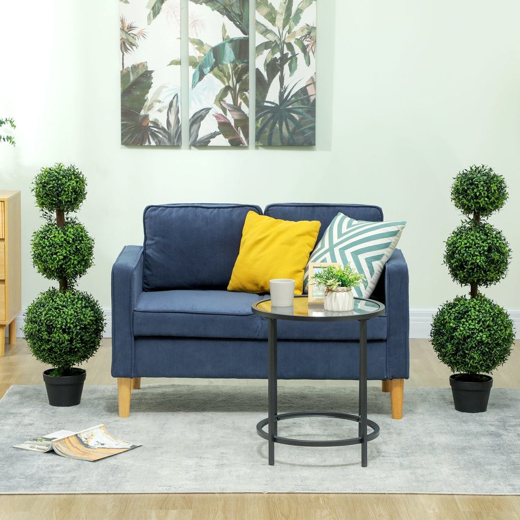 Set of 2 Decorative Artificial Boxwood Topiary Trees 100cm
