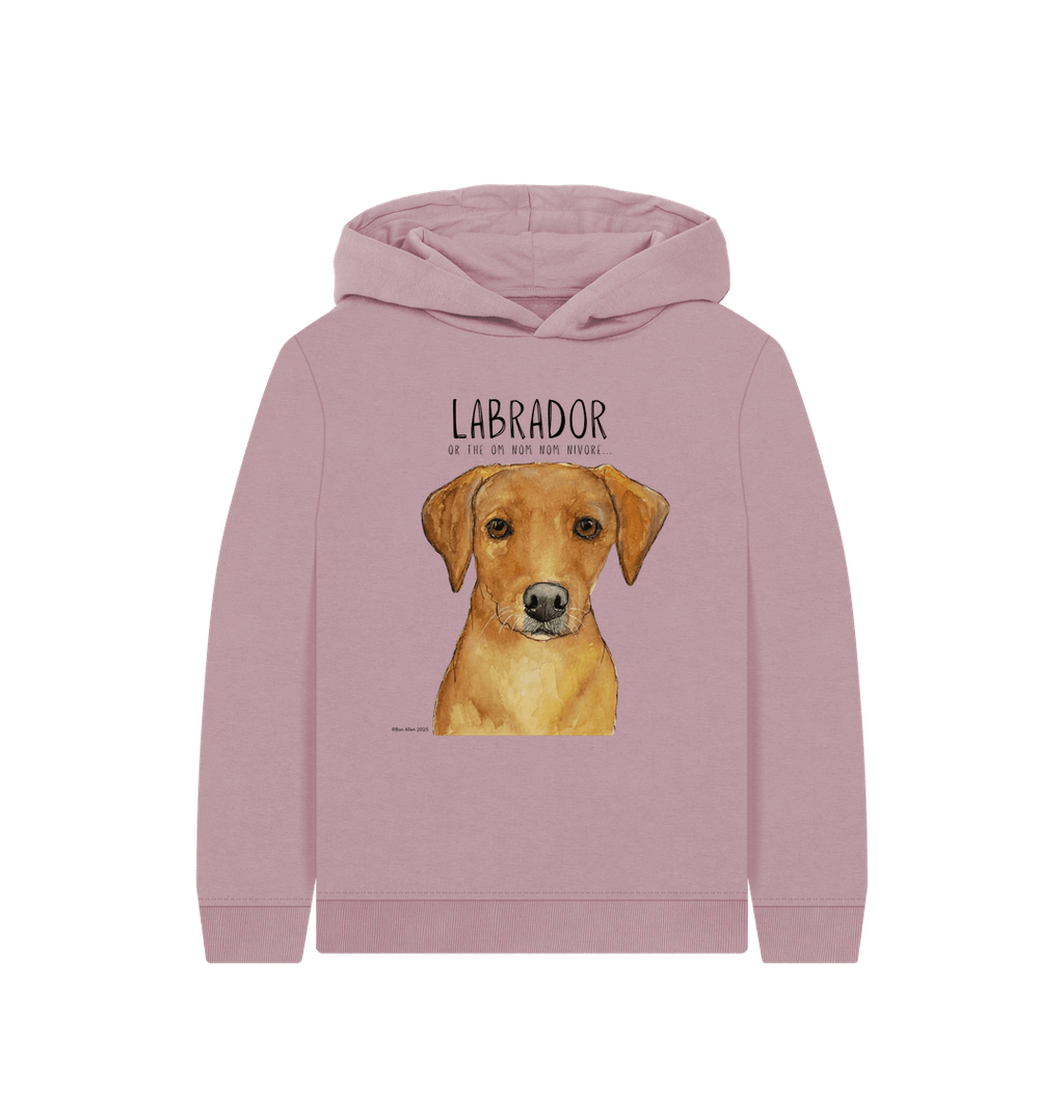 Fox Red Labrador Kids Hoodie Snack Mode Activated