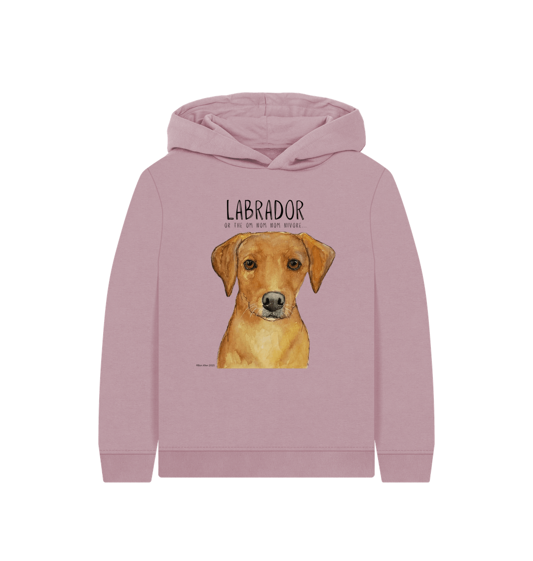 Fox Red Labrador Kids Hoodie Snack Mode Activated