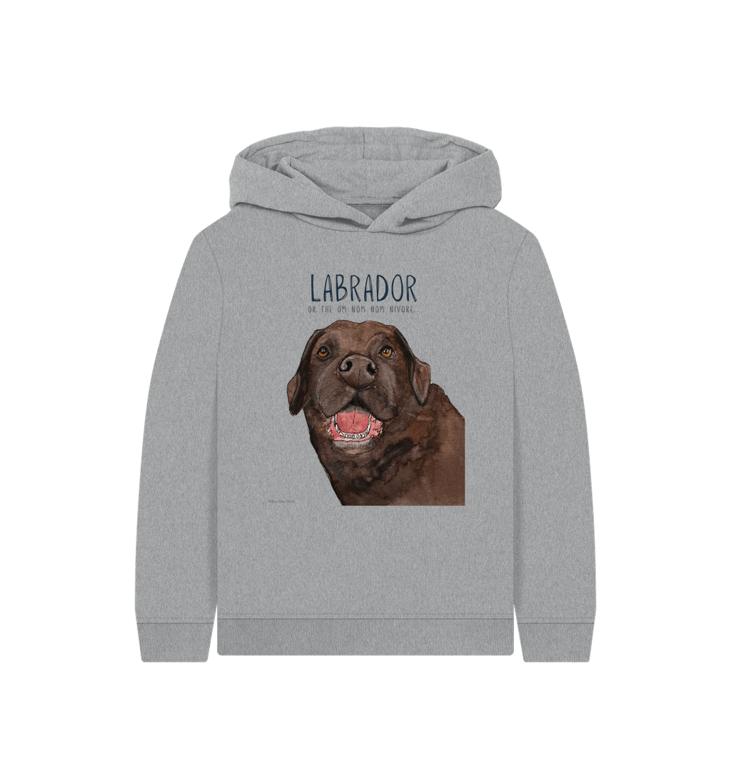 Snack Mode Activated Chocolate Labrador Kids Hoodie