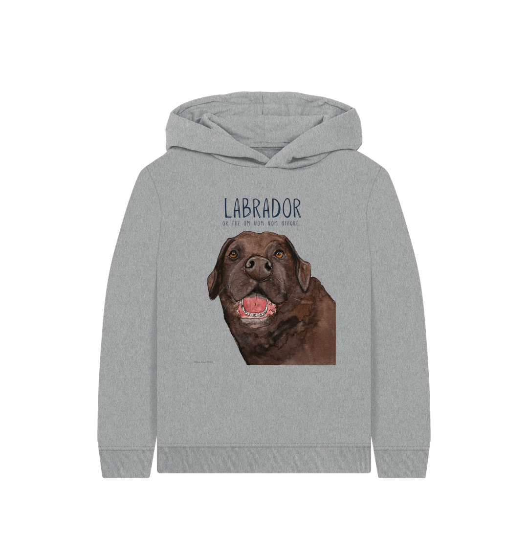 Snack Mode Activated Chocolate Labrador Kids Hoodie