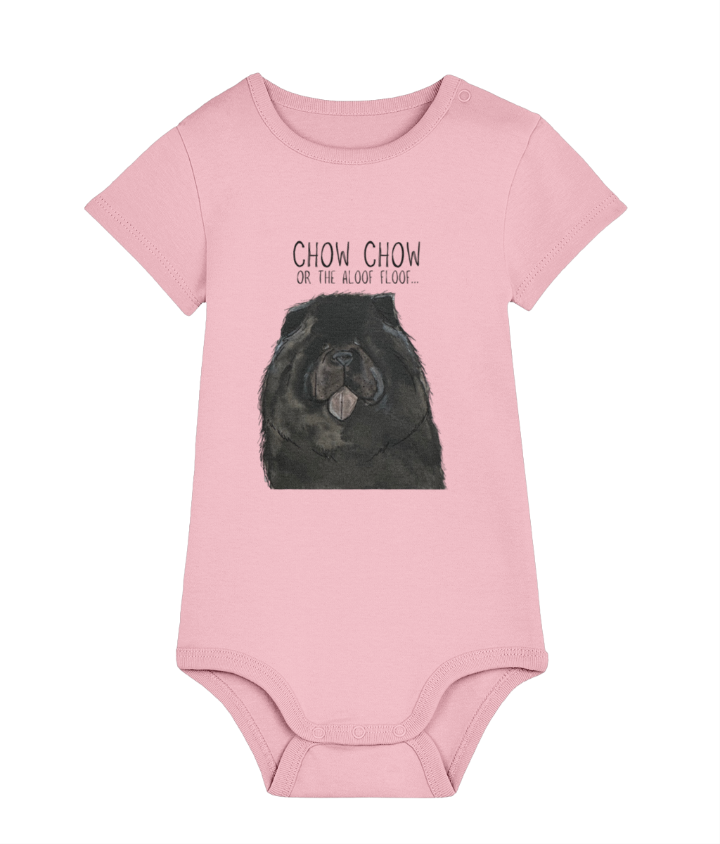 Black Chow Chow Baby Bodysuit The Aloof Floof