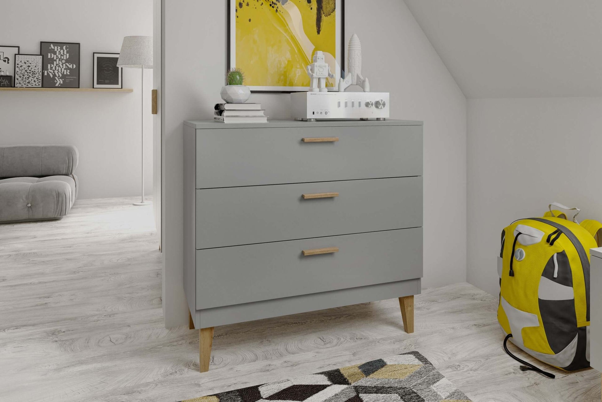 Chest of Drawers Kubi - Grey