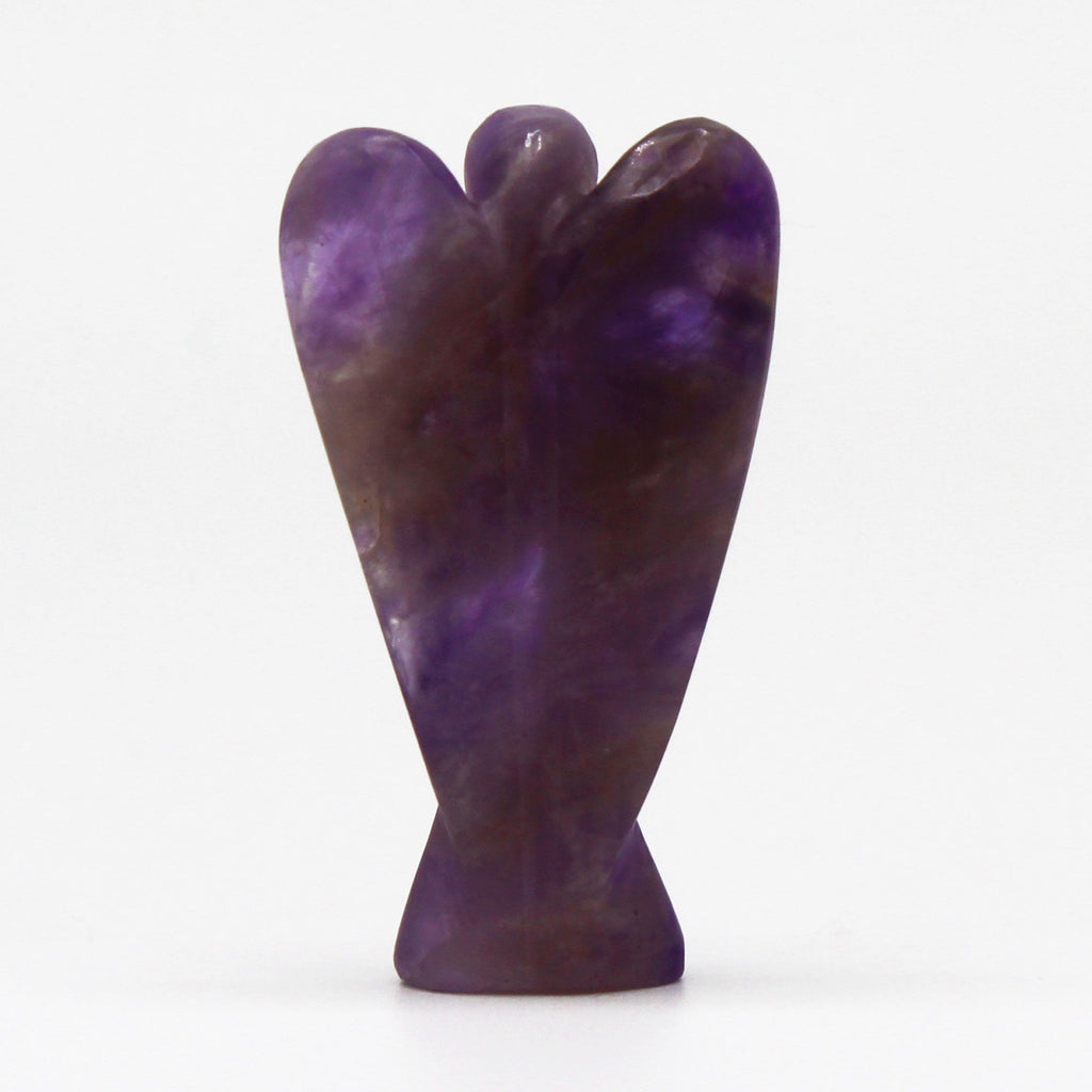 Hand Carved Gemstone Angel in Amethyst