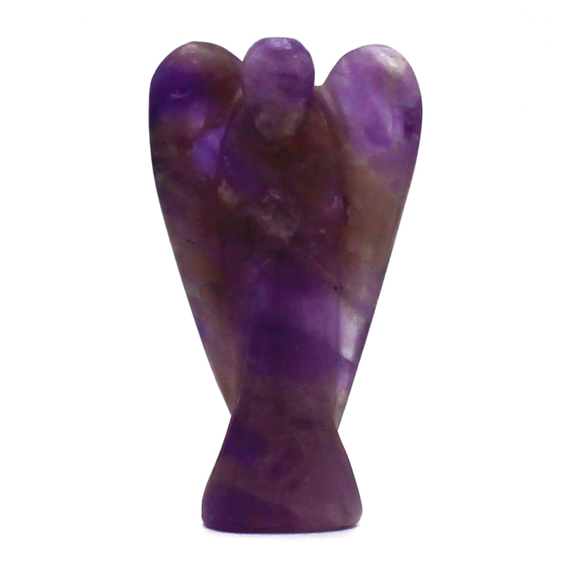 Hand Carved Gemstone Angel in Amethyst