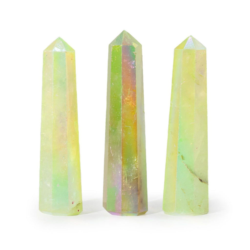 Pale Green Quartz Obelisk Point 9cm Natural Crystal