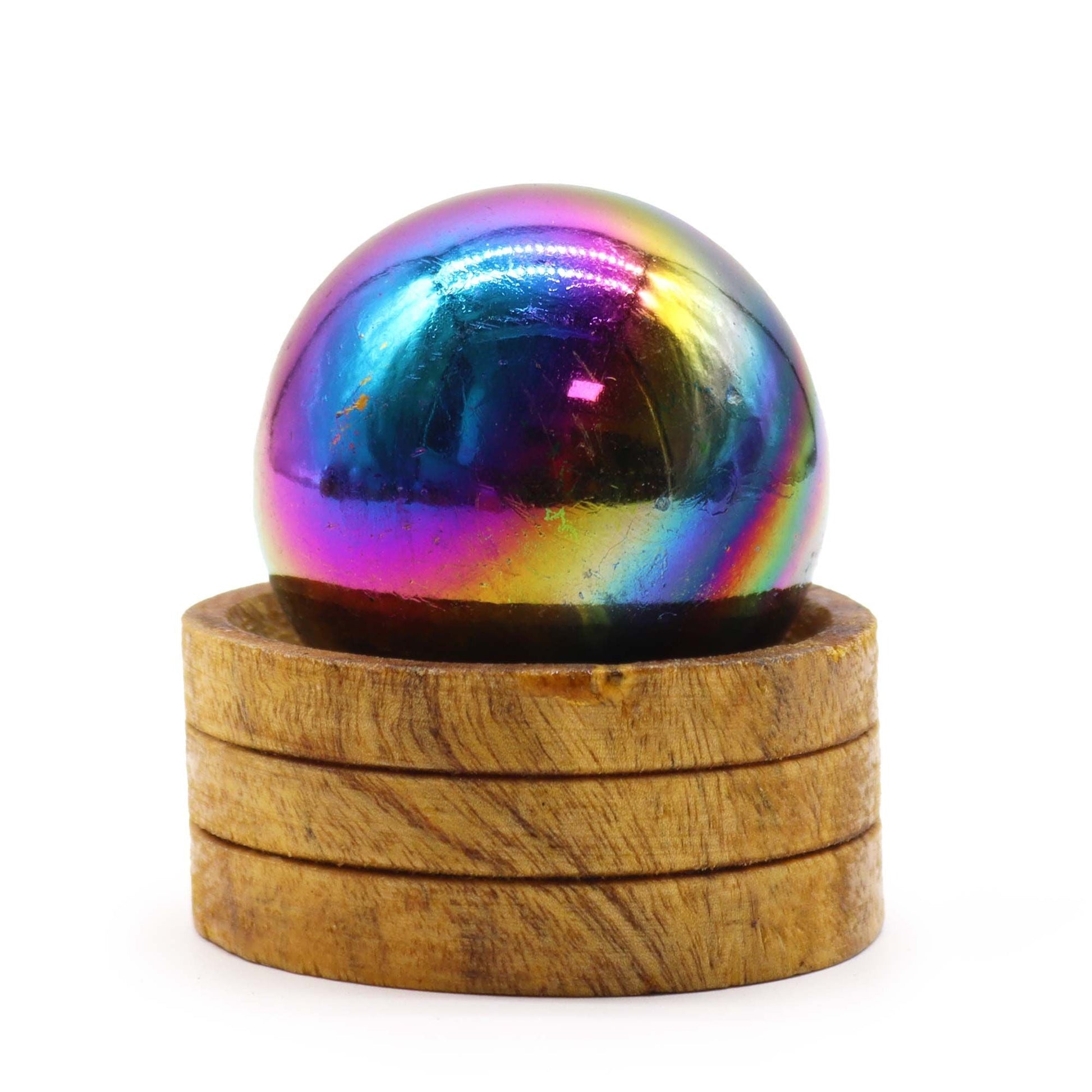 Amethyst Aura Gemstone Sphere 50mm with Stand