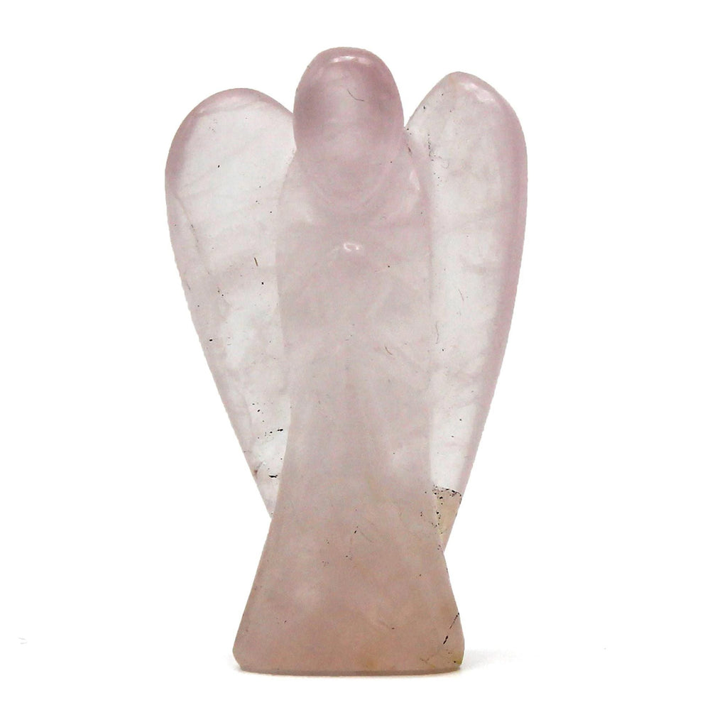 Hand Carved Rose Quartz Angel