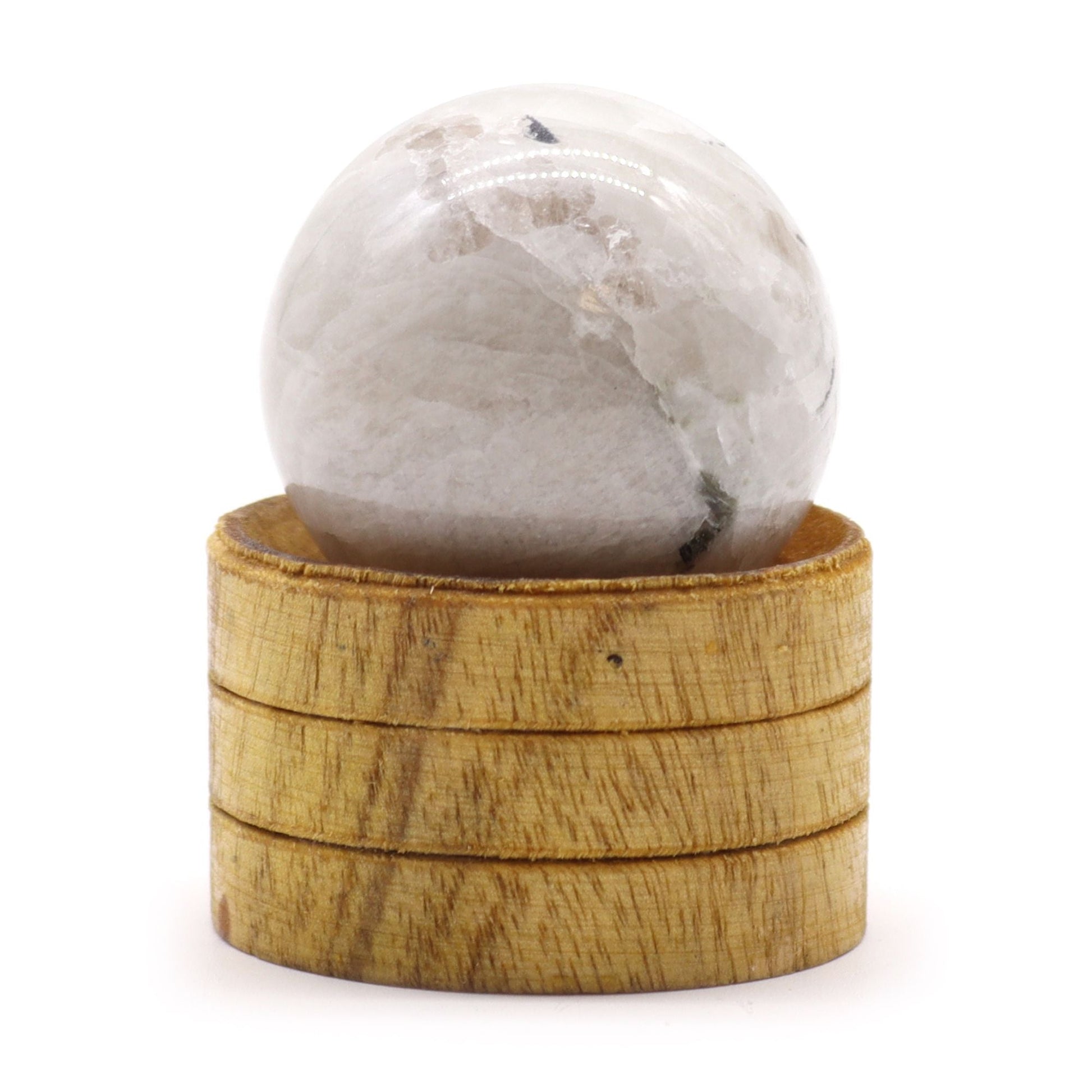 Indian Moonstone Gemstone Sphere 40mm with Stand