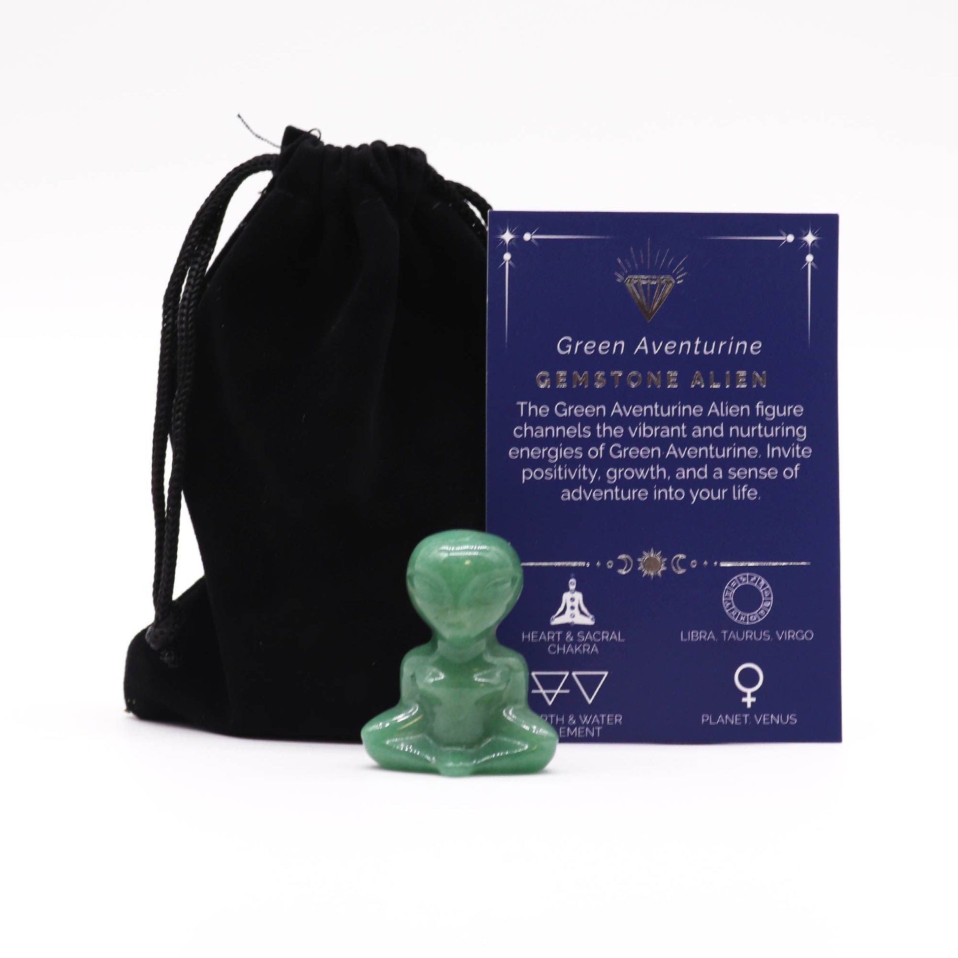 Green Aventurine Gemstone Alien Figurine
