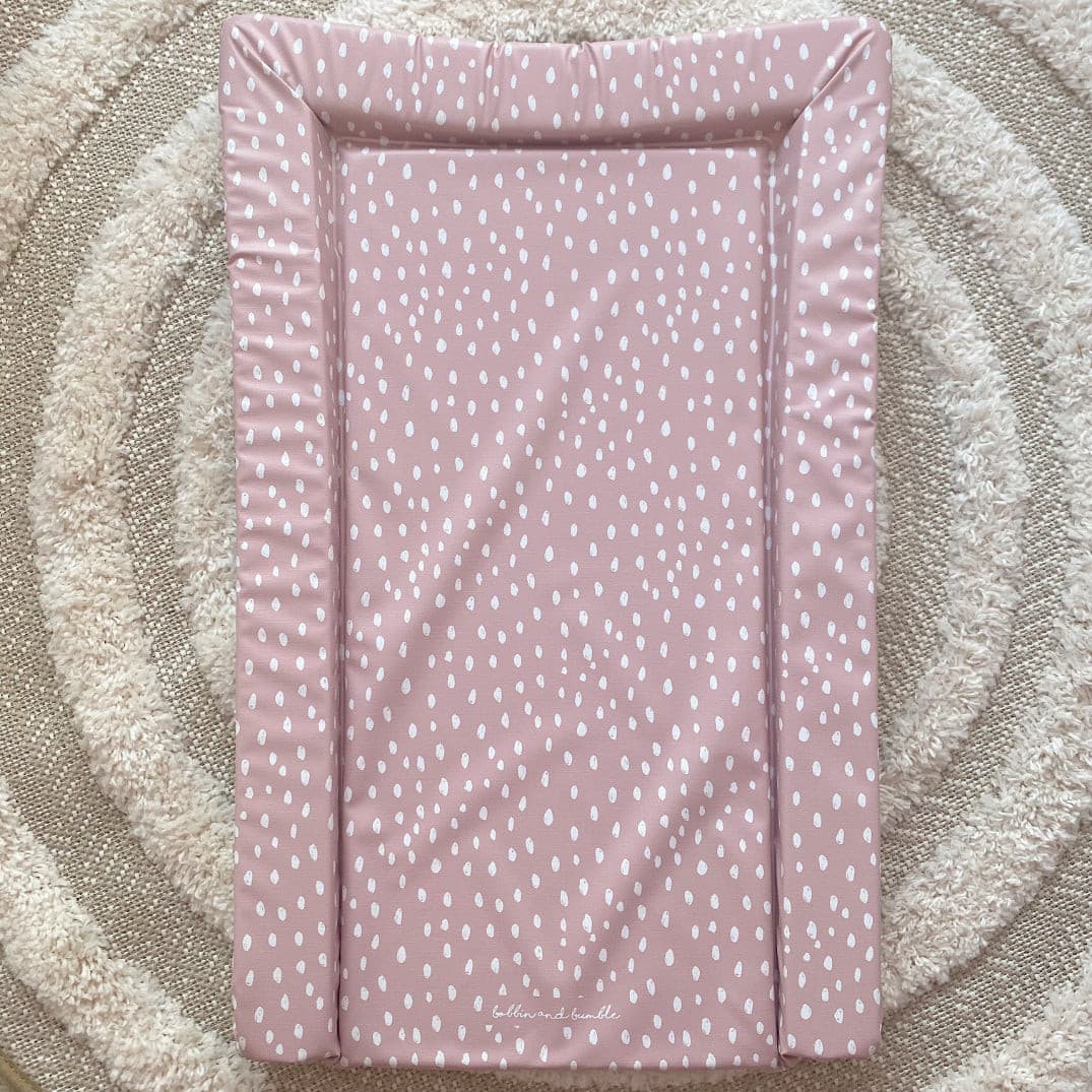 Standard Changing Mat - Dusky Pink Spots Print