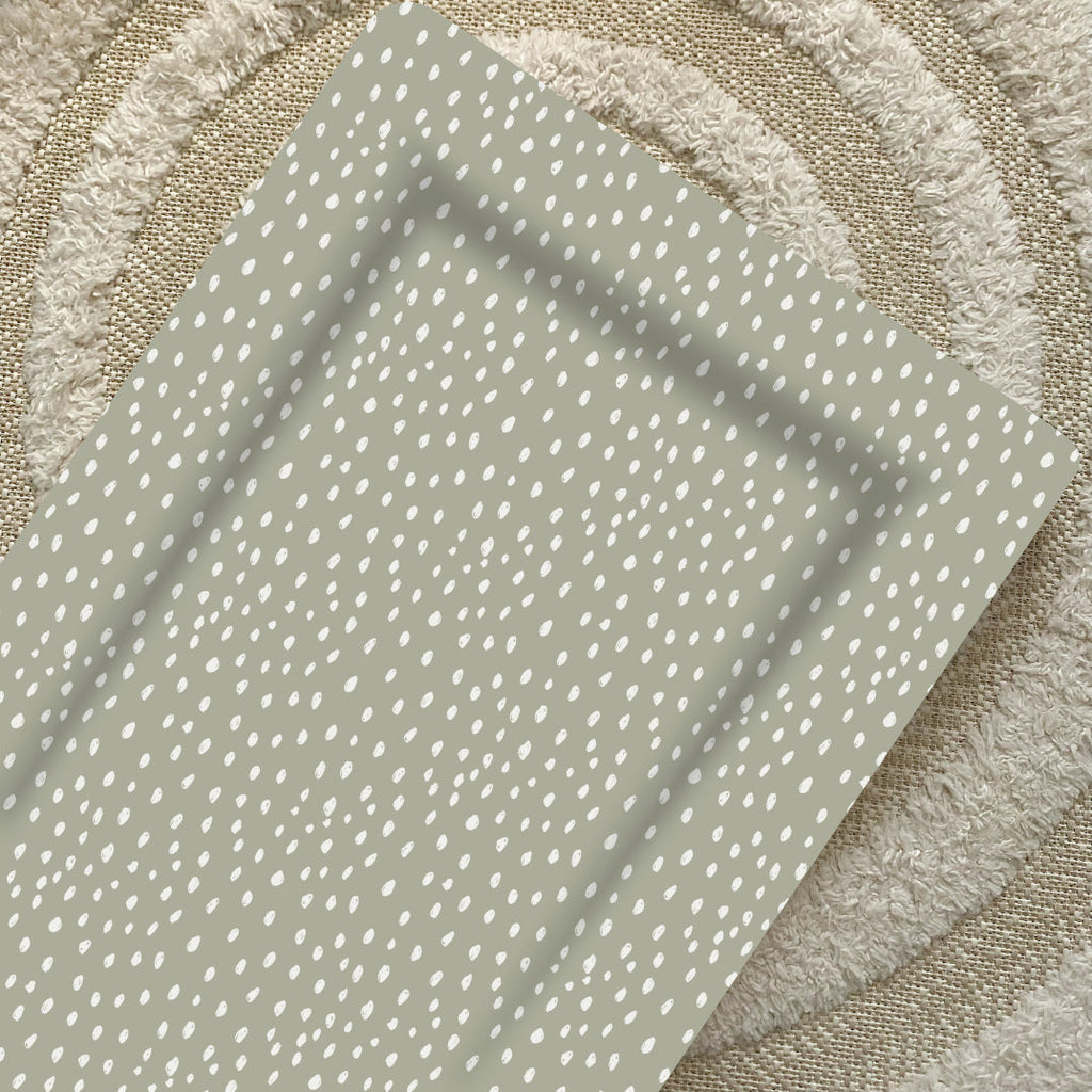 Standard Changing Mat - Sage Green Spots