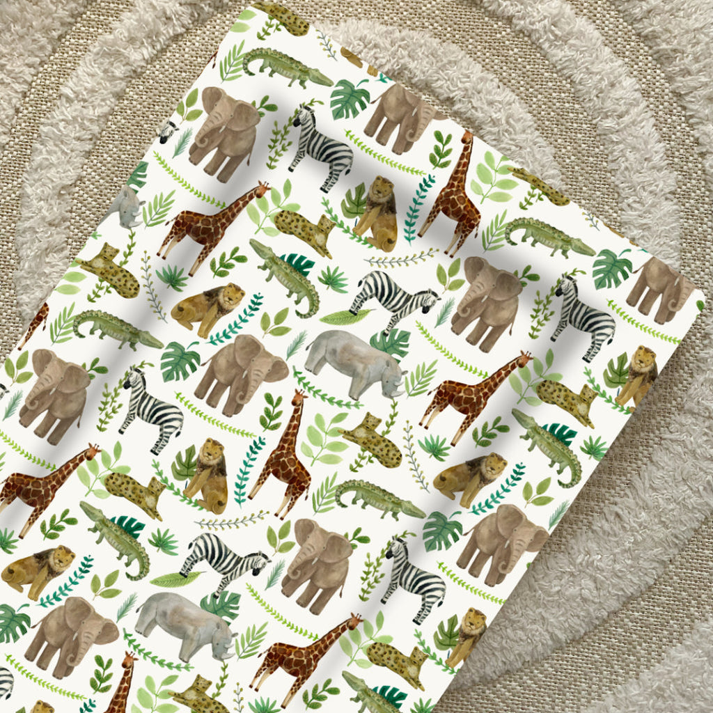 Standard Changing Mat - Safari Animals Print