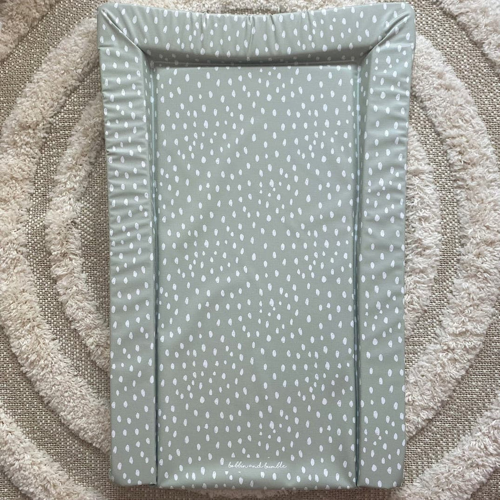 Standard Changing Mat - Sage Green Spots