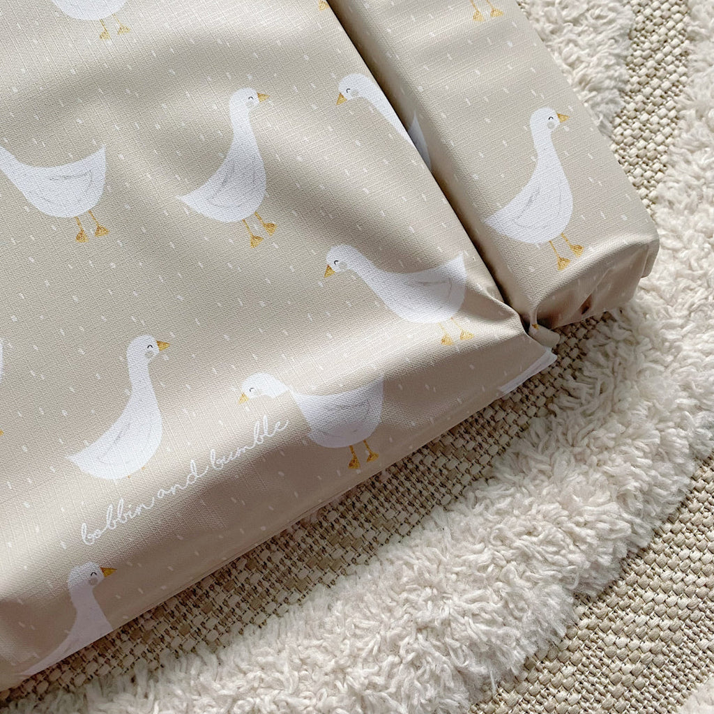 Standard Changing Mat - White Goose Unisex Print