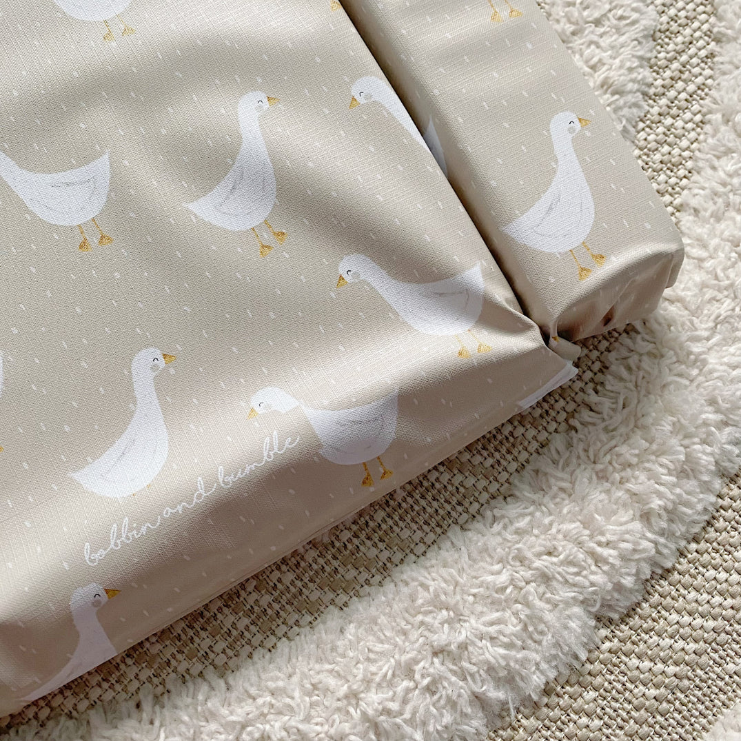Standard Changing Mat - White Goose Unisex Print