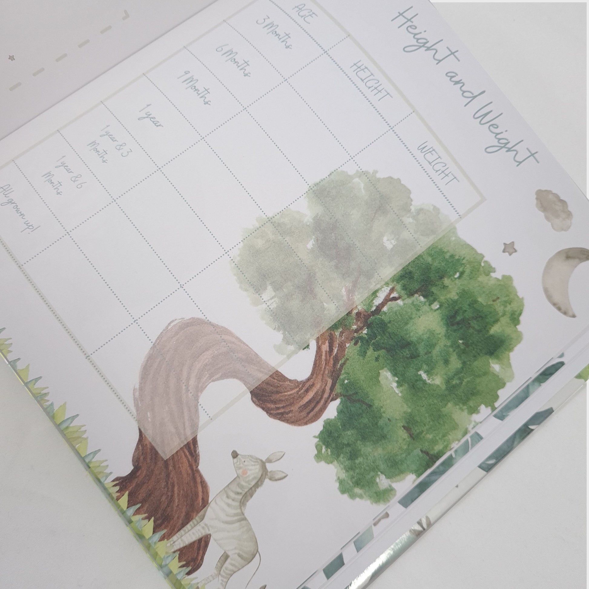 Baby Memory Book Jungle First Year Milestones