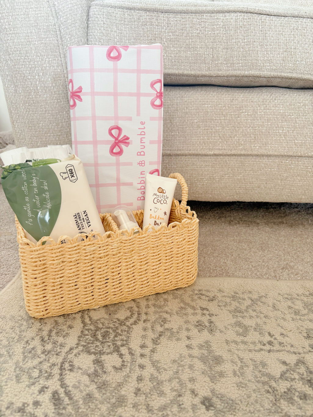 Travel Changing Mat - Pink Bows