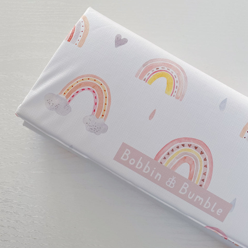 Travel Changing Mat - Pink Rainbow