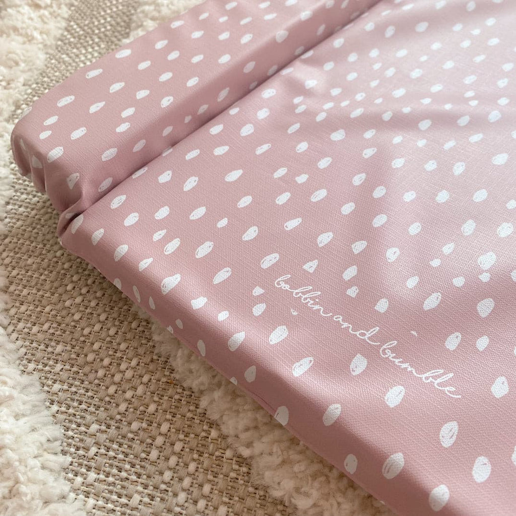 Standard Changing Mat - Dusky Pink Spots Print