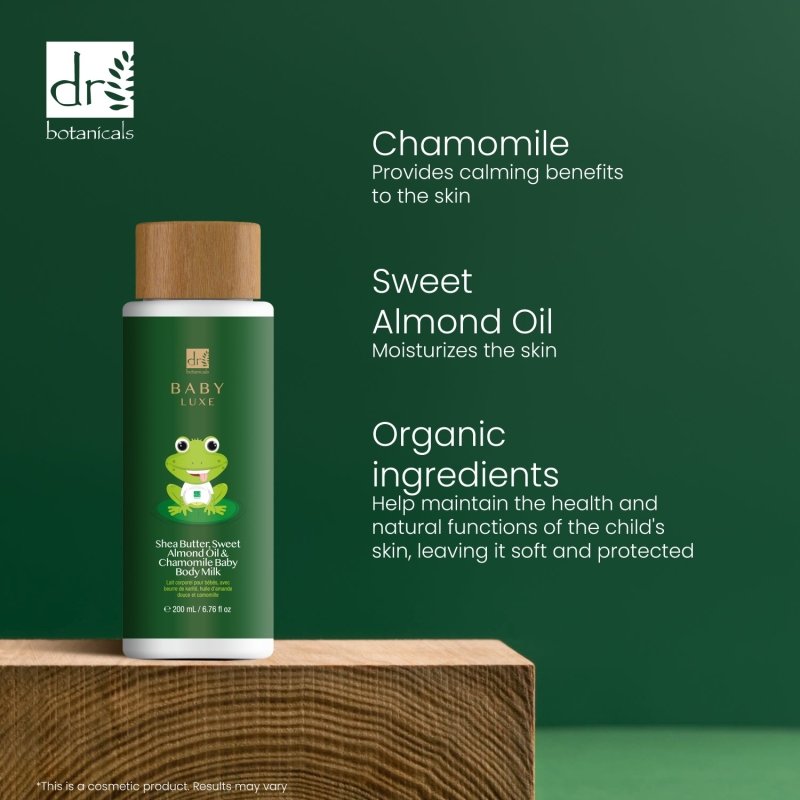 Sweet Almond Oil and Chamomile Baby Body Milk 200ml