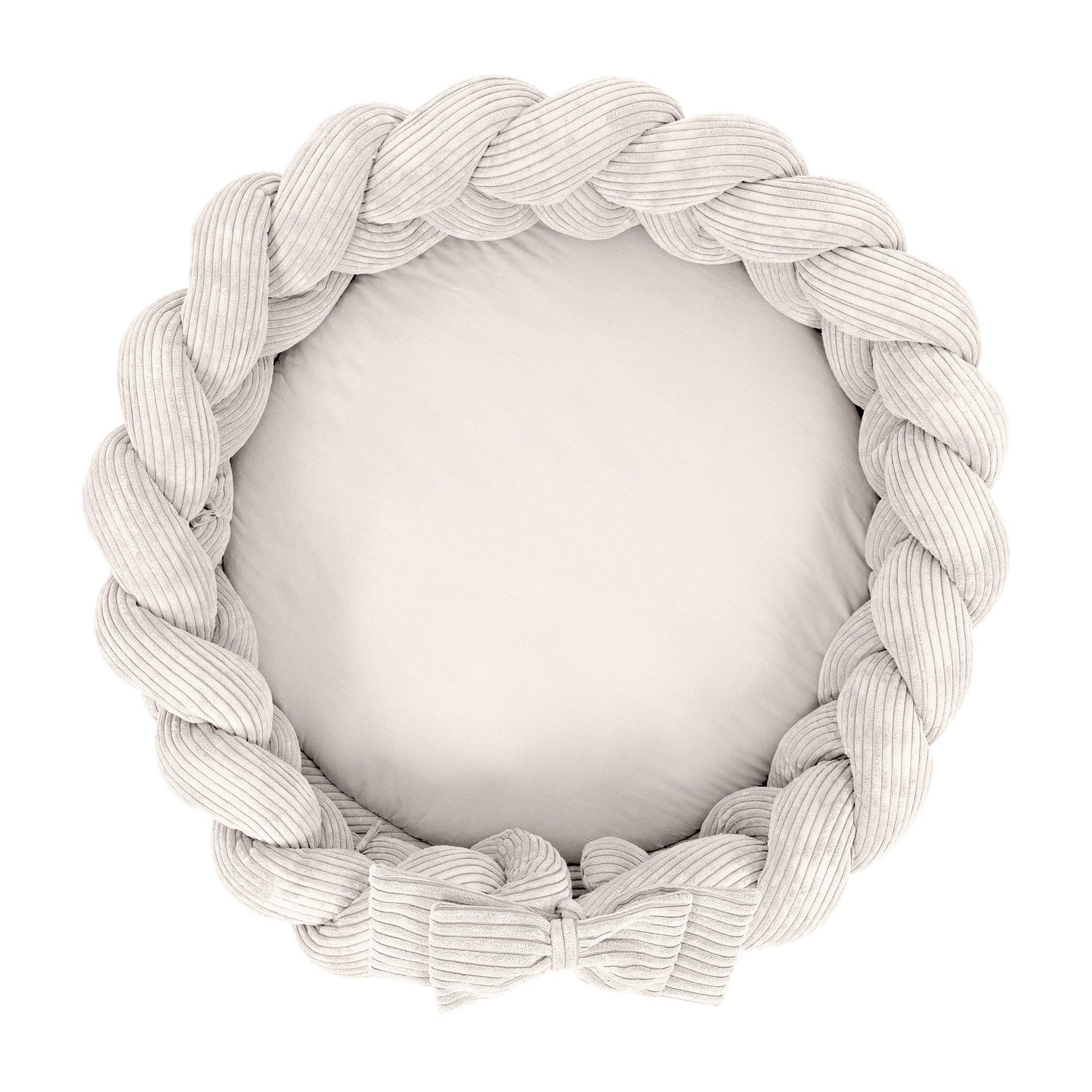bold meowbaby vanilla baby nest with protective braid on a clean white background