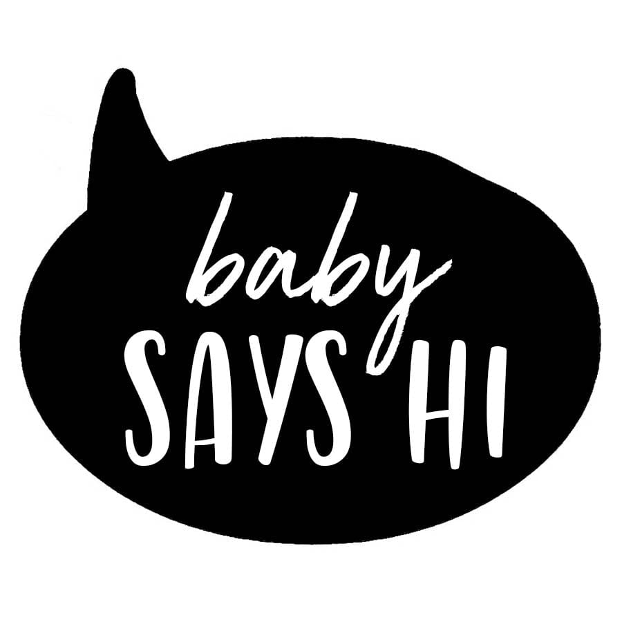 Baby Says Hi Personalised Black T Shirt for Newborns 0 to 3 Months
