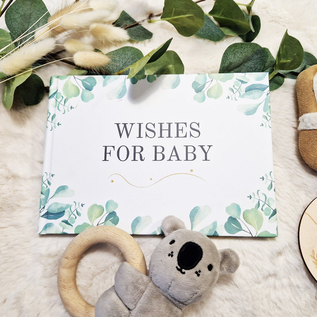 Wishes for Baby Guestbook White A5