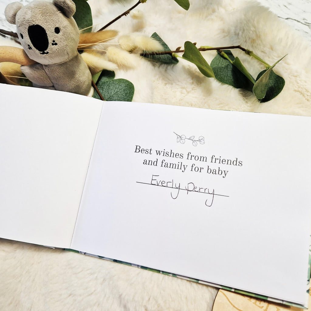 Wishes for Baby Guestbook White A5