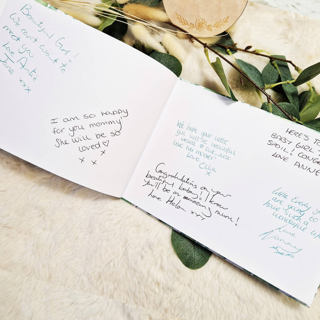 Wishes for Baby Guestbook White A5