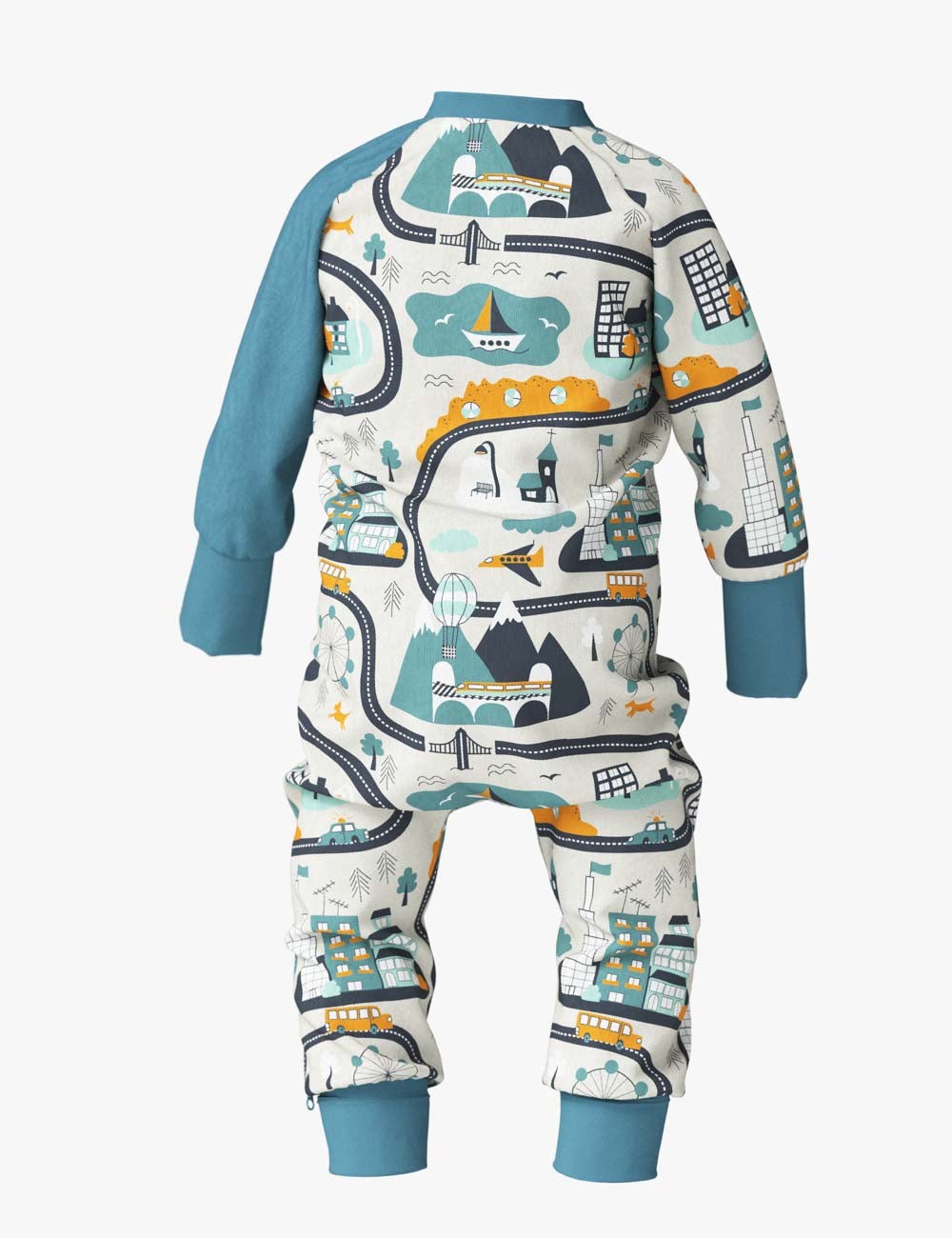 functional baby freda sleepsuit with two-way zipper for easy diaper changes