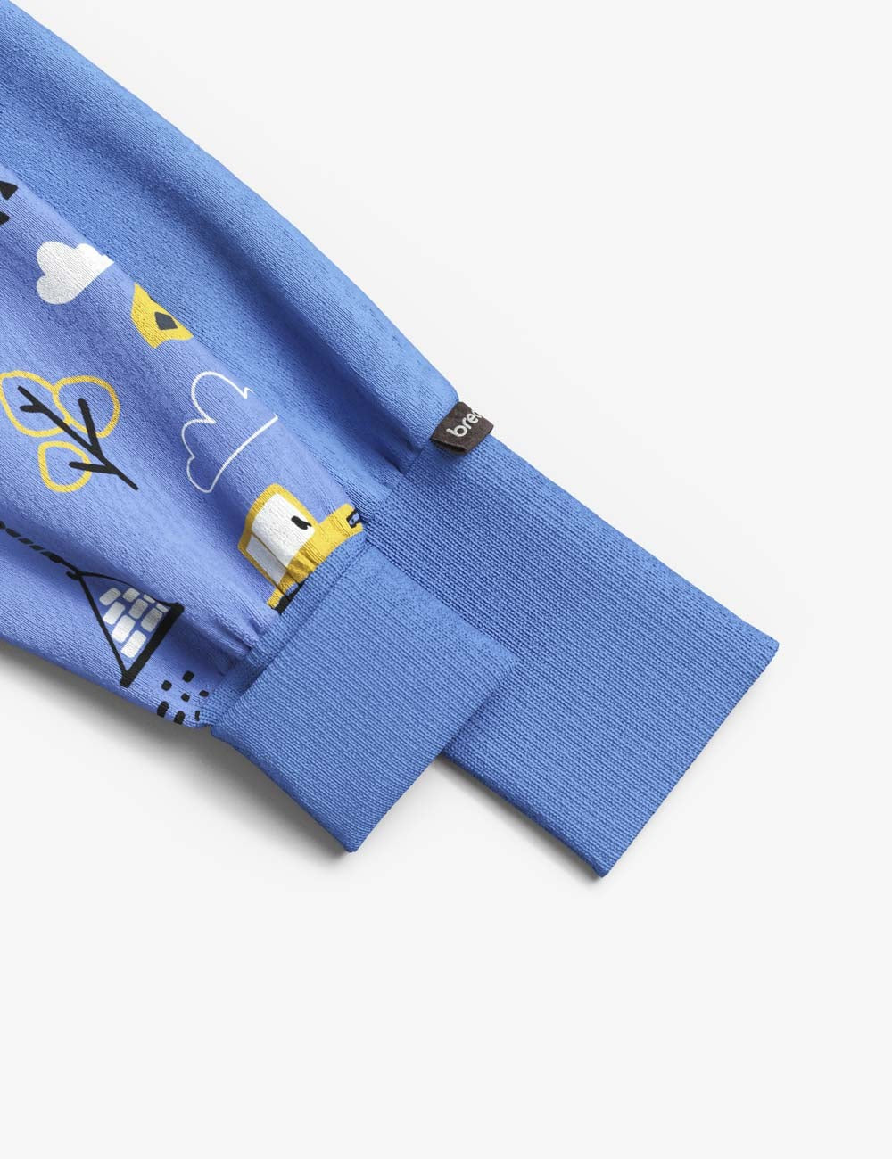 close-up of the freda baby sleepsuit's two-way zipper for easy diaper changes