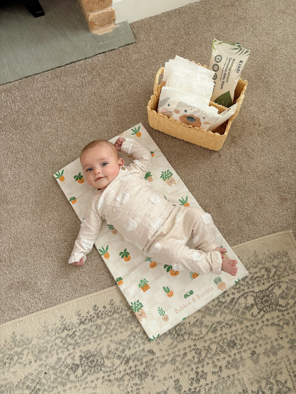 Travel Changing Mat - Pot Plants