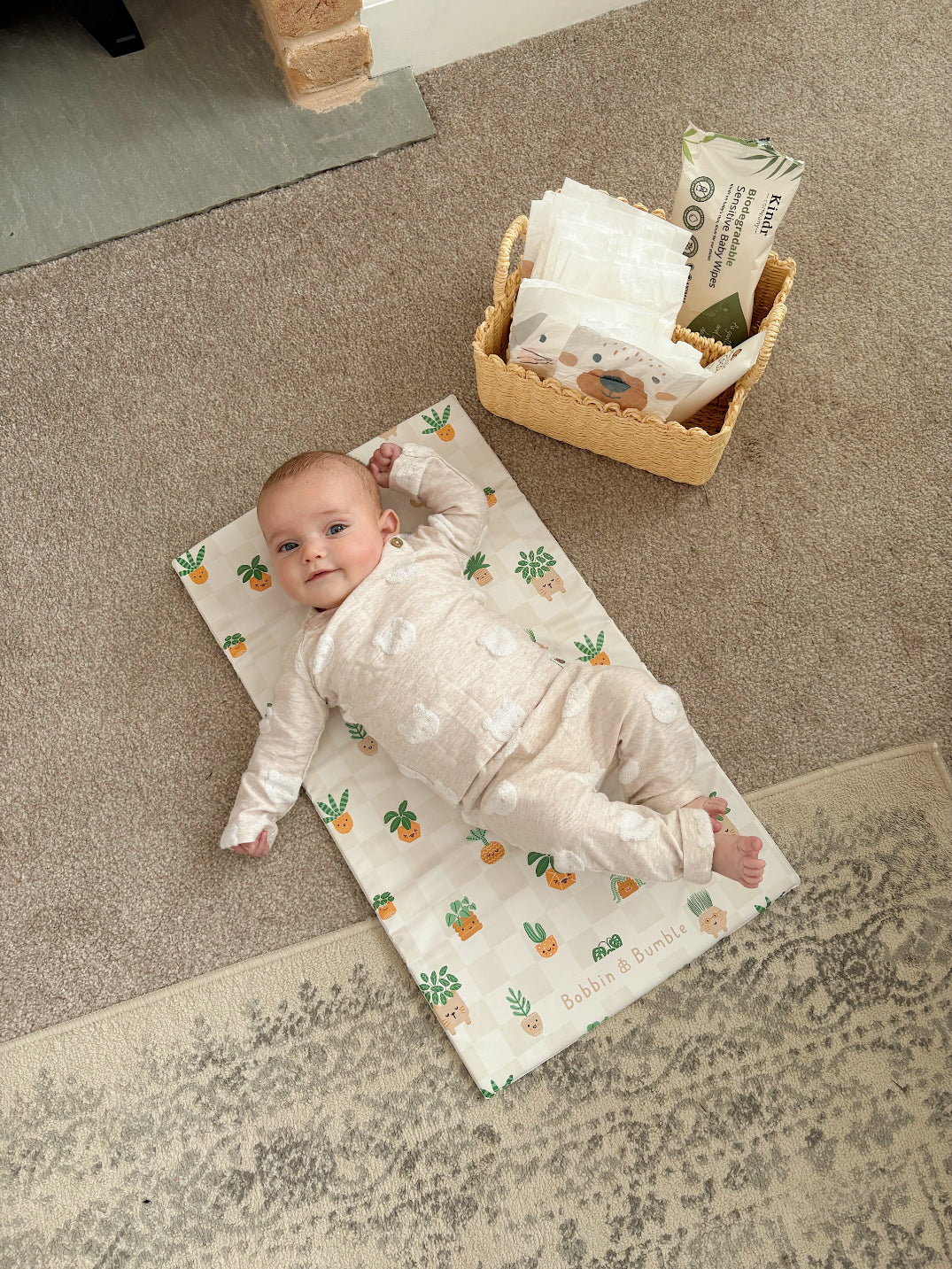 Travel Changing Mat - Pot Plants