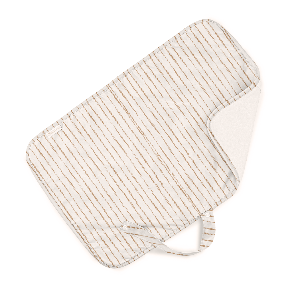 Baby Travel Changing Mat in Dune White and Tan