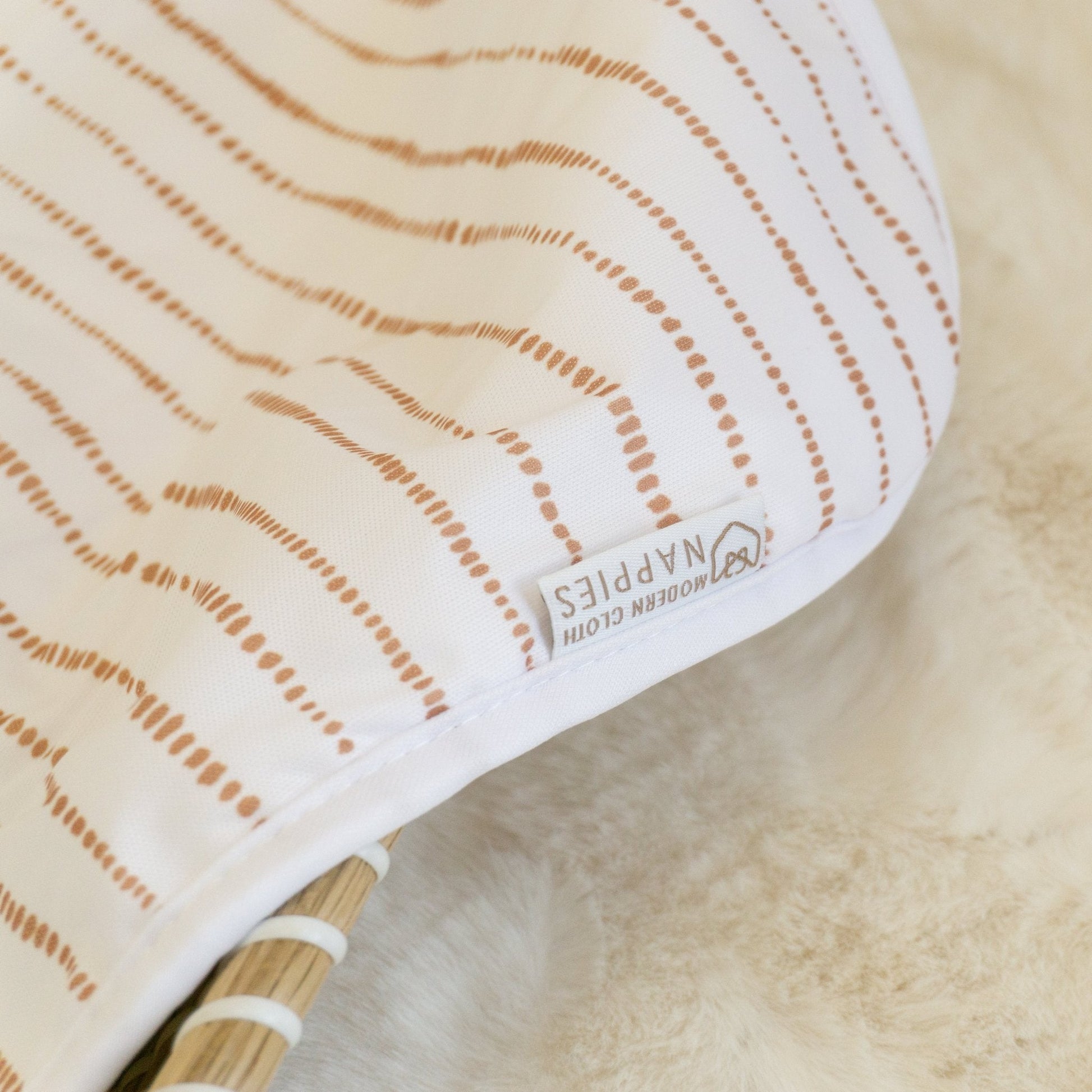 Baby Travel Changing Mat in Dune White and Tan