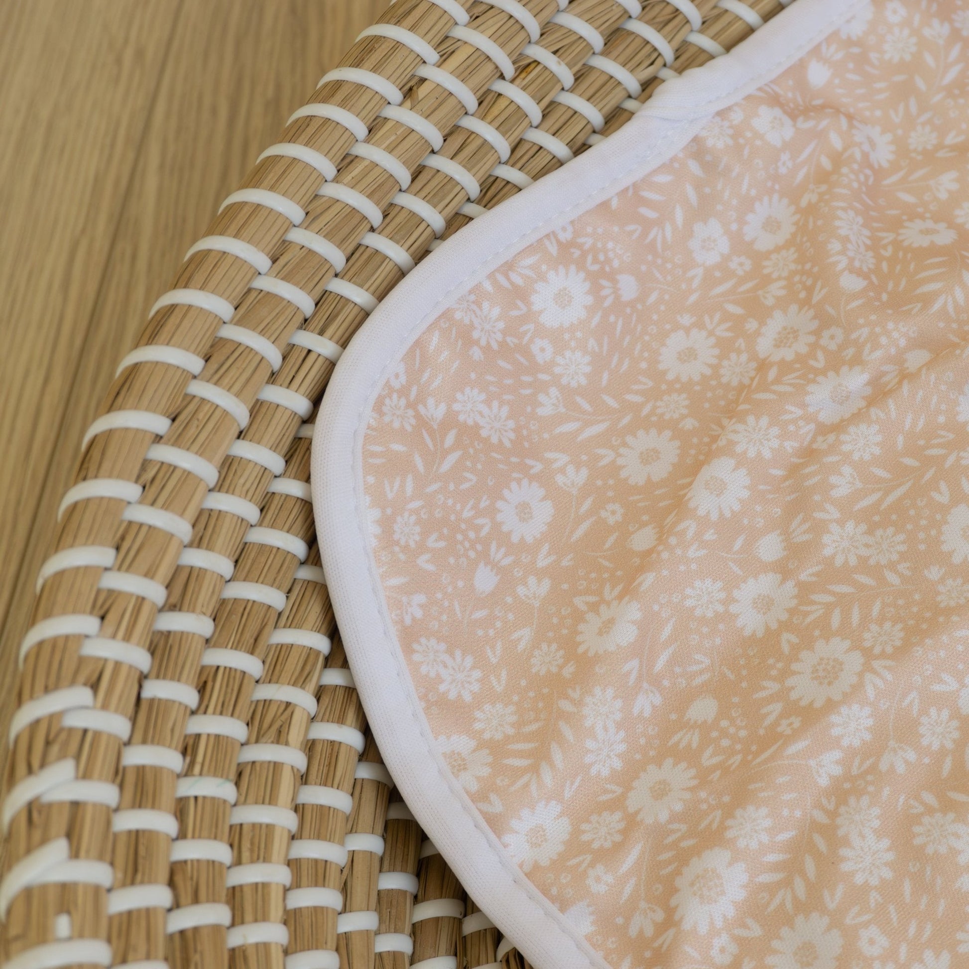 Baby Travel Changing Mat in Flower Power Peach