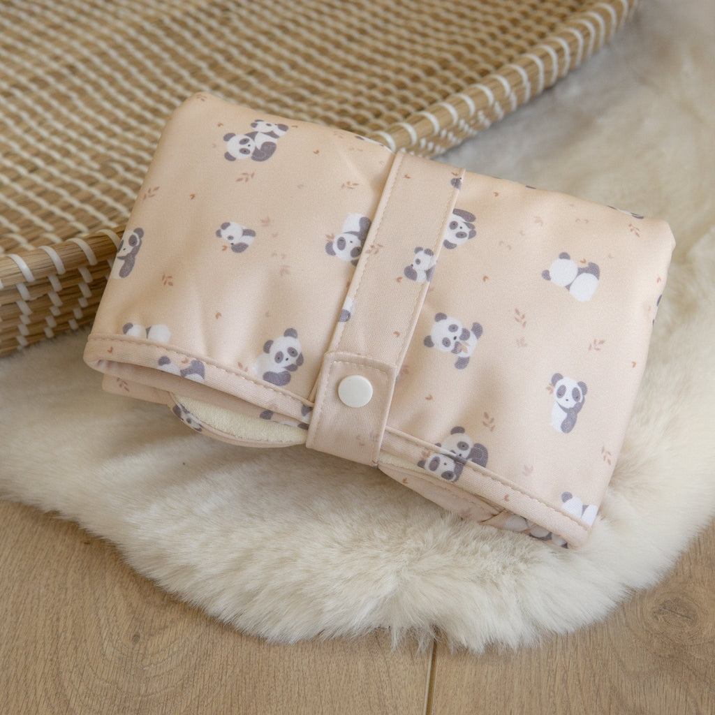 Portable Baby Changing Mat with Pandas Design