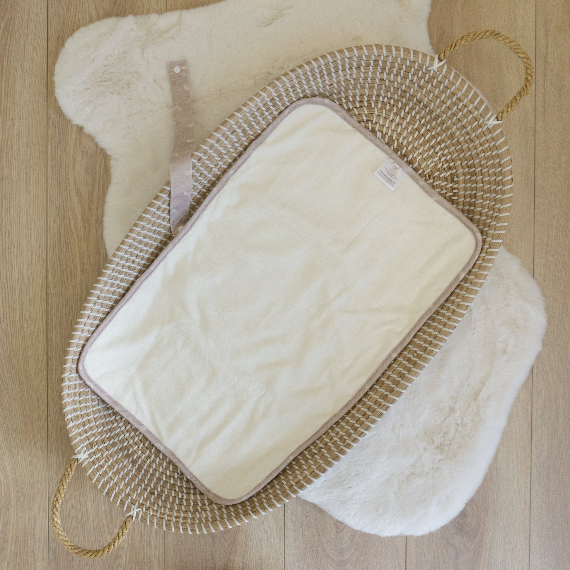 Baby Travel Changing Mat in Rainbow Oatmeal