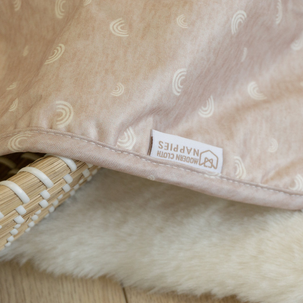 Baby Travel Changing Mat in Rainbow Oatmeal