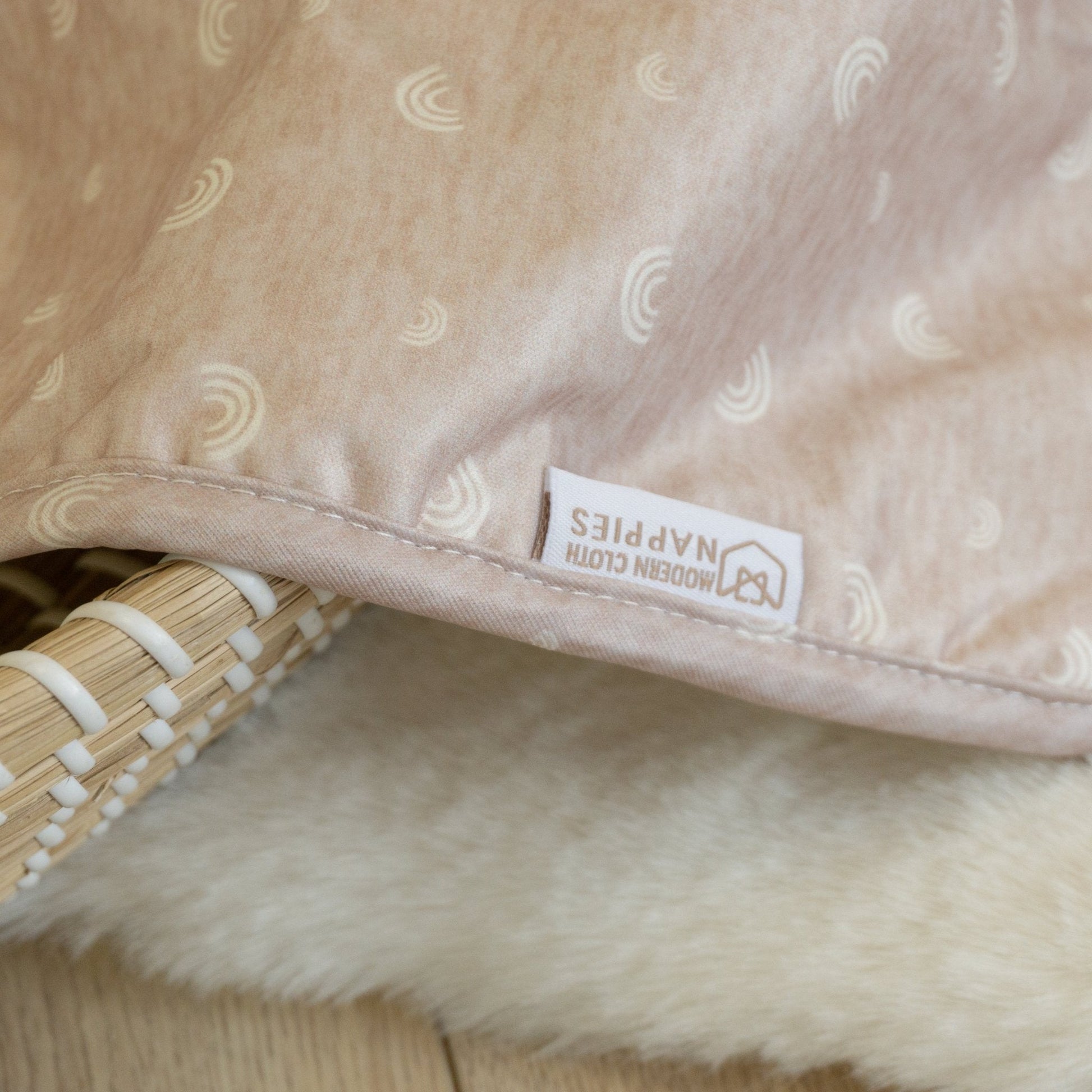 Baby Travel Changing Mat in Rainbow Oatmeal