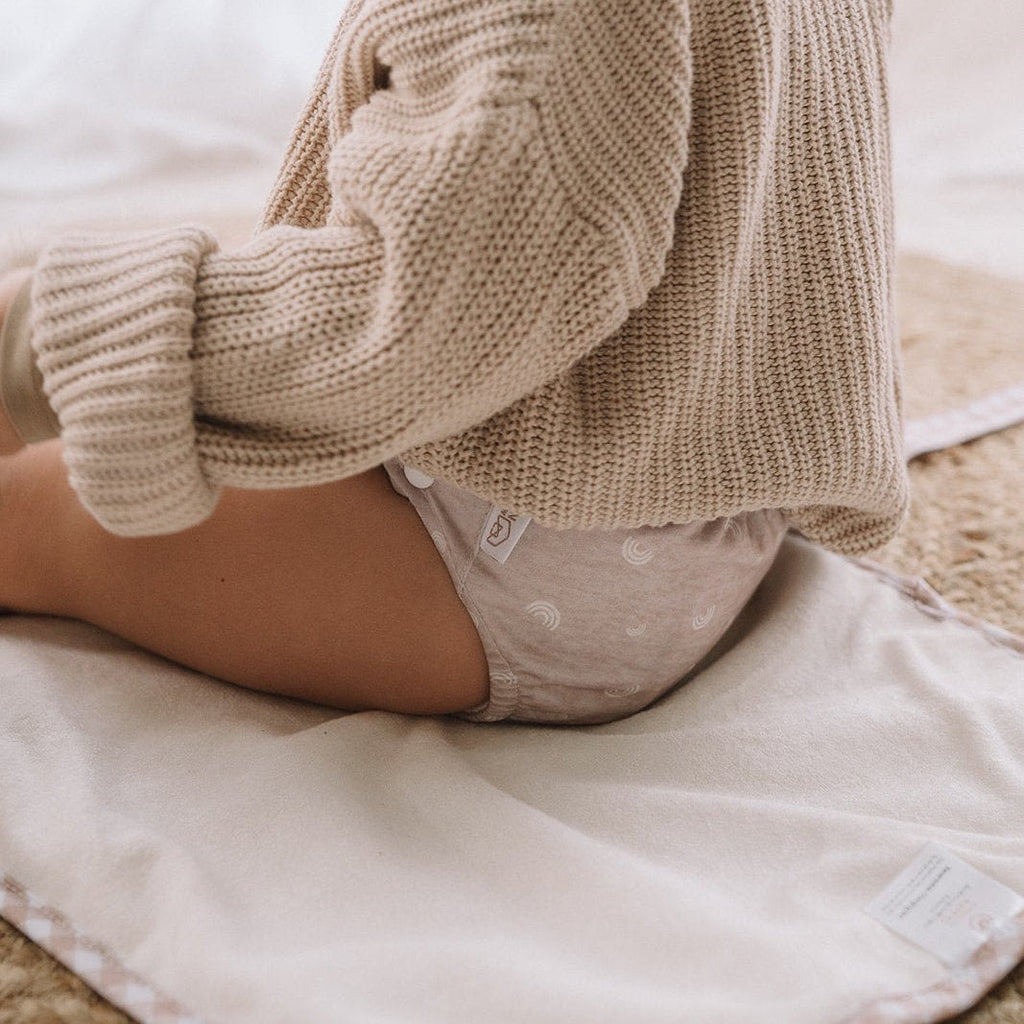 Baby Travel Changing Mat in Rainbow Oatmeal