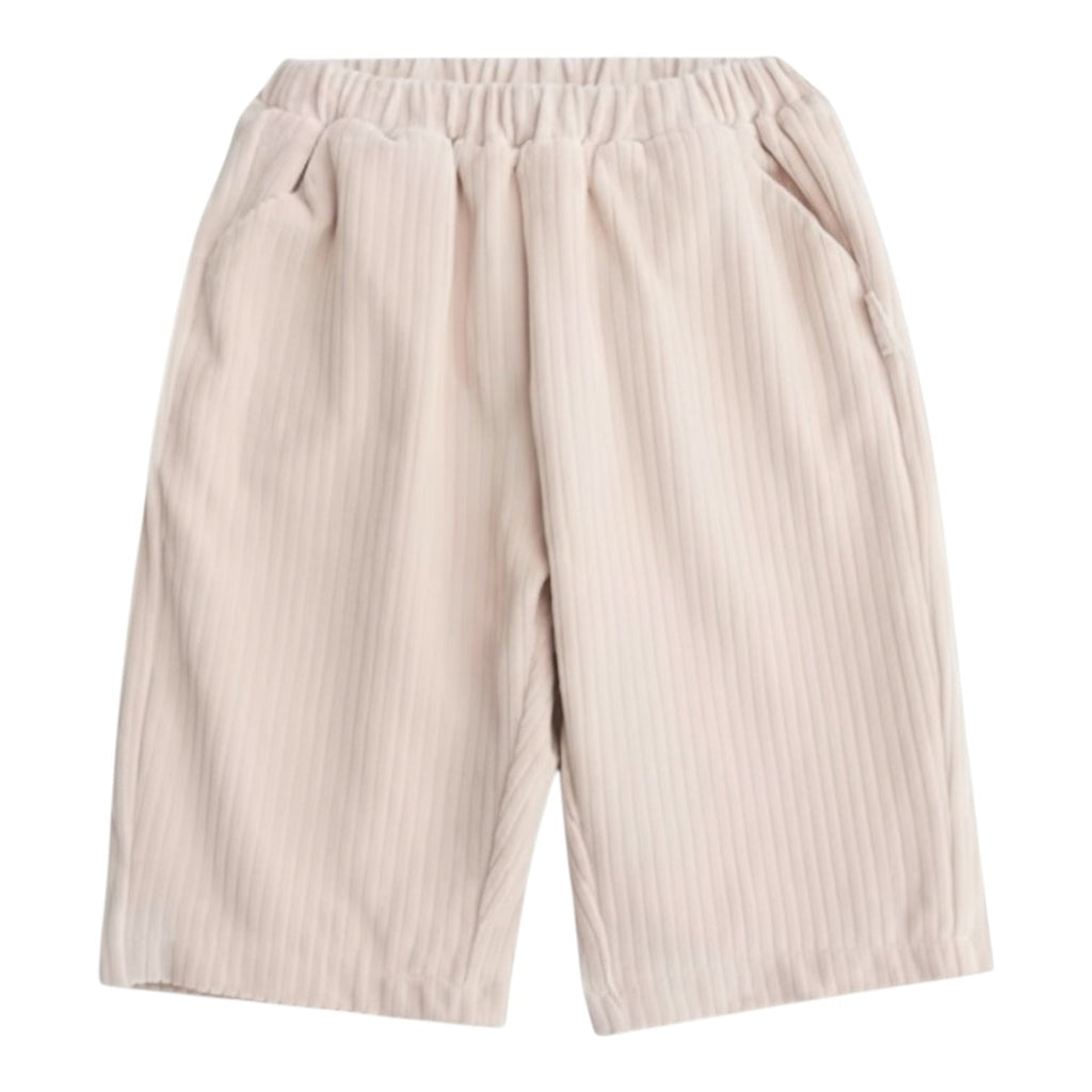 Beige Ribbed Trousers for Kids