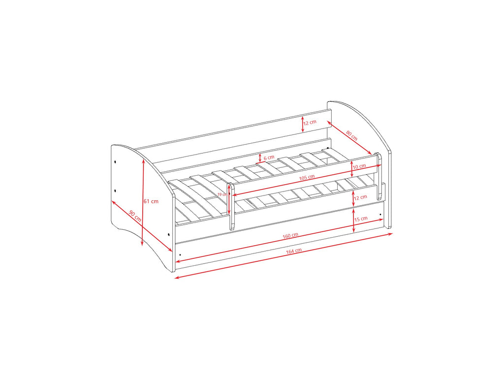 playful cosmos kids bed with glowing star stickers and a colorful toy drawer