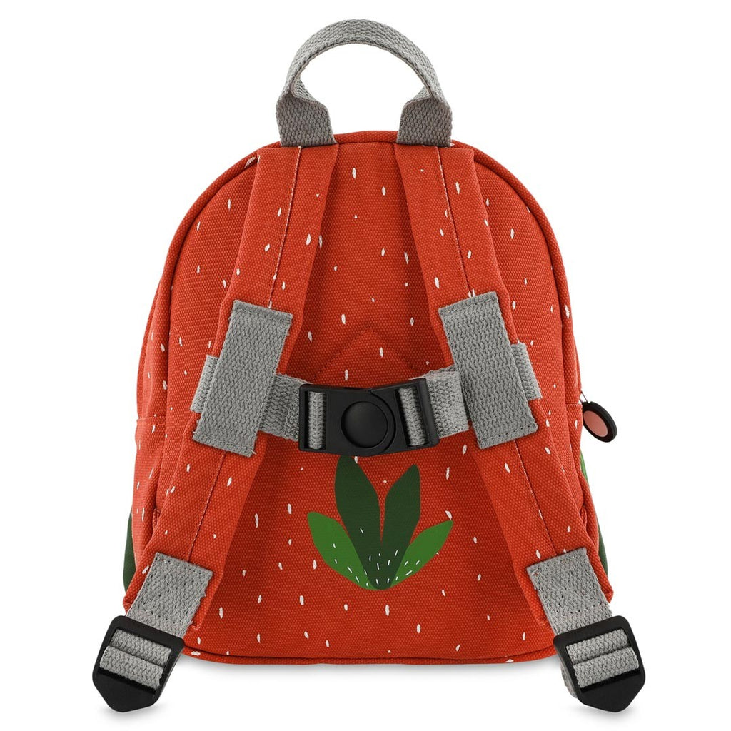 elegant mr parrot kids backpack with water-repellent cotton and a refined chest strap